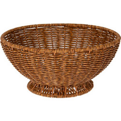 Μπολ Rattan Πλαστικό Φ24,5x12εκ Καφέ