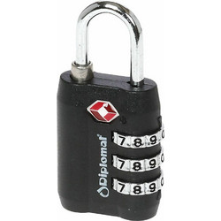 Λουκέτο βαλίτσας TSA με συνδυασμό DIPLOMAT ACLOCK3 Μαύρο