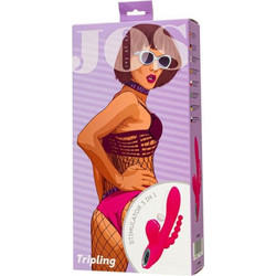 ToyFa JOS Stimulator 3 in 1 Tripling Δονητής 21cm Ροζ