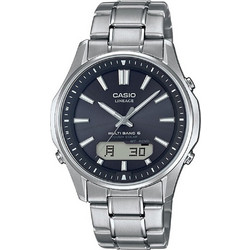 Casio Ανδρικό Ρολόι Χρονογράφος Solar με Ασημί Μεταλλικό Μπρασελέ LCW-M100TSE-1AER