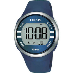 Lorus Ψηφιακό Ανδρικό Ρολόι Χρονογράφος με Μπλε Καουτσούκ Λουράκι R2339NX9