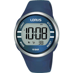 Lorus Ψηφιακό Ανδρικό Ρολόι Χρονογράφος με Μπλε Καουτσούκ Λουράκι R2339NX9
