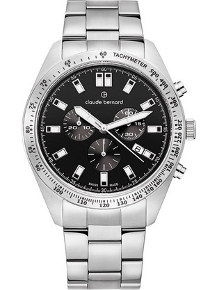 Claude Bernard Classic Ανδρικό Ρολόι Χρονογράφος με Ασημί Μεταλλικό Μπρασελέ 10247-3M-NIN