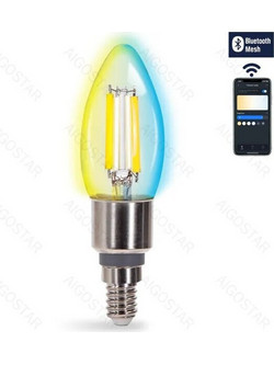 Bluetooth Mesh Smart Λαμπα C35 4.5W CCT E14 Aigostar 294625 - Aigostar