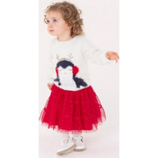 Βρεφικό Πουλόβερ για Κορίτσια Happy Penguin ΜΠΕΖ