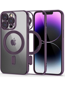 Back Cover Πλαστική Θήκη Purple Ring για iPhone 12 Pro Max Διάφανο