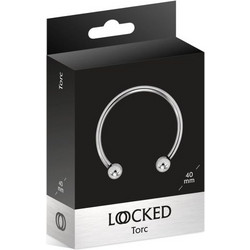 Locked Torc 40mm Δαχτυλίδι Πέους Μεταλλικό 4cm Ασημί