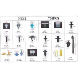 Tradesor HE43 Clips kit Πλαστικά Κλιπς Αυτοκινήτου 730τμχ