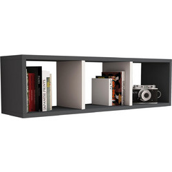 ΡΑΦΙΕΡΑ ΤΟΙΧΟΥ ΜΕΛΑΜΙΝΗΣ ΓΚΡΙ & ΛΕΥΚΟ CLASSIKER HM9228.13 90x22x25,6Υ εκ