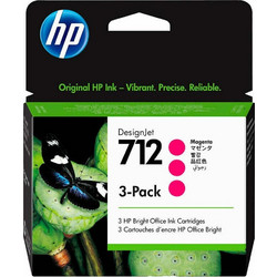 HP 712 Magenta Πακέτο 3 Μελανιών Εκτυπωτή Inkjet 3ED78A