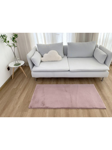 Χαλιά Κρεβατοκάμαρας Σετ Carpets Felicity Blush Pink Γουνάκι Anna Riska 3Τεμ