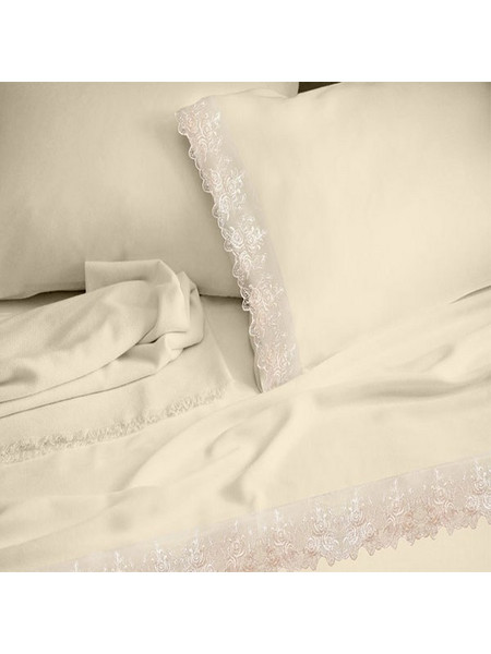 Νυφικό Κουβερλί (Σετ 220x240) Makis Tselios Lace Ecru