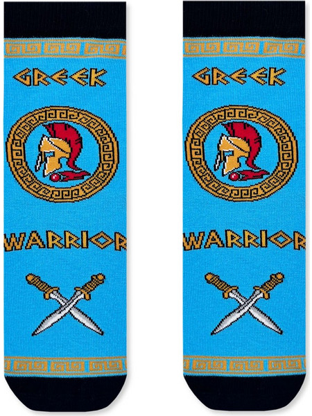 NODO Βαμβακερή Παιδική Κάλτσα με Σχέδια Greek Warrior