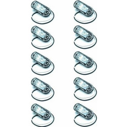 LED Φώτα Όγκου Φορτηγών IP66 Λευκό 24v 220lumens Σετ 10 τεμάχια