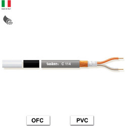 TASKER C114 PVC Καλώδιο Μικροφώνου Balanced 2x0,25mm, Μαύρο, Εξωτ.Διατομή 6mm (Bulk m)