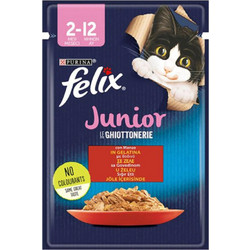 Purina Felix Junior Le Ghiottonerie with Beef 85gr