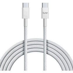 Καλώδιο Φόρτισης Tune TechFlex Stylish Braided Cable USB-C σε USB-C 1.5m - White