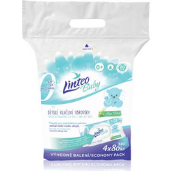Linteo Baby Pure & Fresh παιδικά απαλά υγρομάντηλα μεγάλη συσκευασία 4x80 τμχ