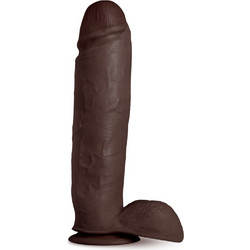 Blush Au Naturel Bold Huge Ρεαλιστικό Dildo με Βεντούζα & Όρχεις 25cm Chocolate