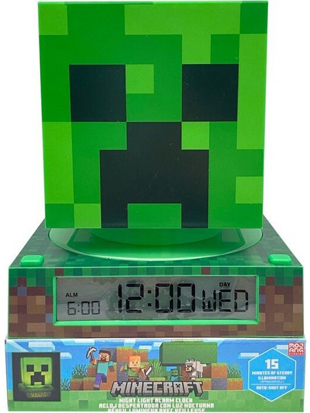 ΦΩΤΙΣΤΙΚΟ 3D ΜΕ ΞΥΠΝΗΤΗΡΙ ΚΑΙ ΗΜΕΡΟΜΗΝΙΑ MINECRAFT (MIN3020)