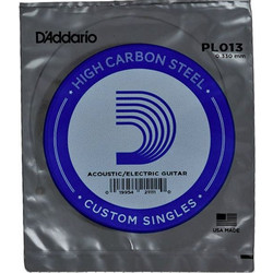 D'Addario PL013 Χορδή Ηλεκτρικής / Ακουστικής Κιθάρας Plain Steel 13"