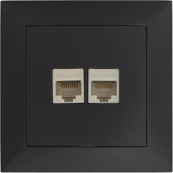 ΠΡΙΖΑ DATA RJ45 Cat.6+ΤΗΛΕΦΩΝΟΥ RJ11 ΠΛΗΡΗΣ ΑΝΘΡΑΚΙ - 15-0191 15-0191