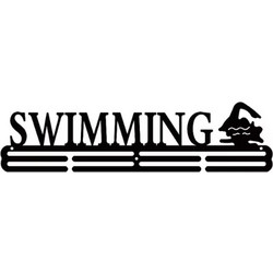 Κρεμάστρα μεταλλίων μεταλλική Swimming - 400m*158*1,6mm