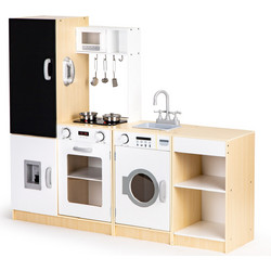 Ecotoys Ξύλινη κουζίνα XXXL με Μεταλλικά Αξεσουάρ PLK547