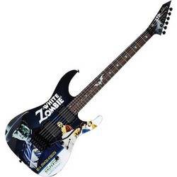 ESP LTD Kirk Hammet KH-WZ Ηλεκτρική Κιθάρα Double Cut με HH Μαγνήτες και Ταστιέρα Ebony White Zombie
