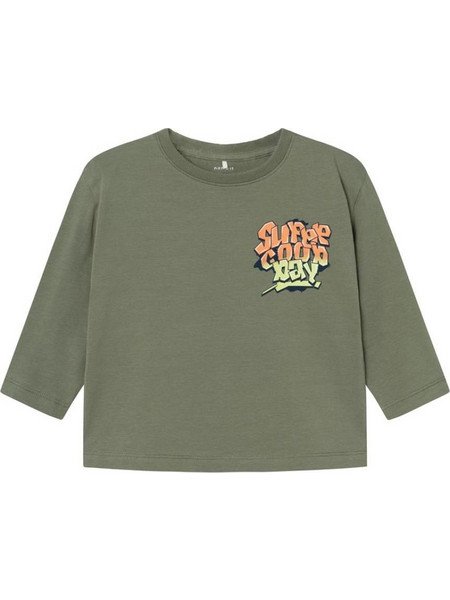Μπλούζα μακό αγόρι name it-13233075-Deep Lichen Green