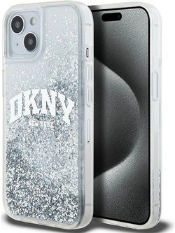 DKNY Liquid Glitter Big Logo case for iPhone 15 / 14 / 13 - white
