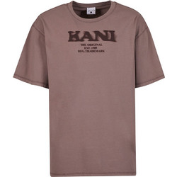 Karl Kani Ανδρική κοντομάνικη μπλούζα Retro Sprayed Tee KM243-025-1-BROWN