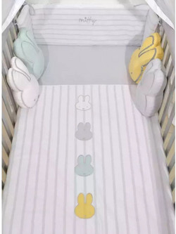 Miffy Des 66 Σετ Κούνιας Grey 9τμχ