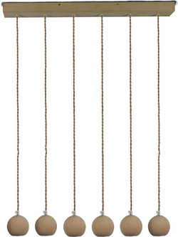 Gallis Wood Bar Ball Κρεμαστό Φωτιστικό Οροφής Πολύφωτο 0991080231