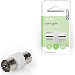 NEDIS CSGB40941WT Αντάπτορας RF (Μούφα) θηλ. - θηλ. σε άσπρο χρώμα