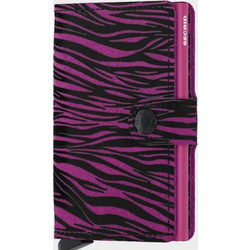 Δερμάτινο Πορτοφόλι Secrid Miniwallet Matte Zebra Fuchsia Μαύρο-Φούξια