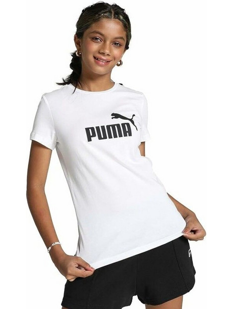 Puma Παιδικό T-Shirt Κοντομάνικο Λευκό 587029-02