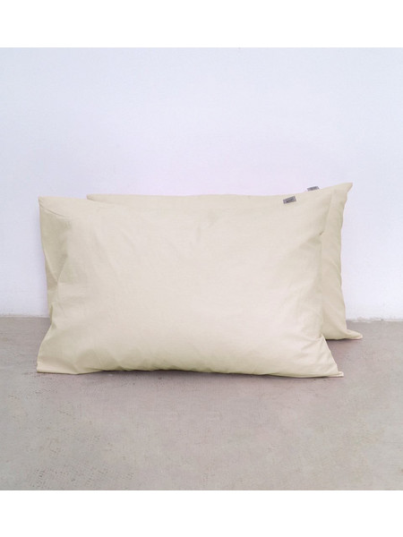 Ζεύγος Βαμβακερές Μαξιλαροθήκες Daker 50x70cm Μπεζ