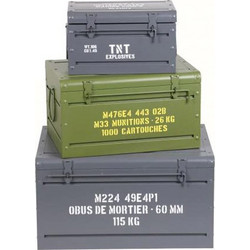 Σετ Μεταλλικά Μπαούλα Αποθήκευσης 50 x 35 x 27 cm 3 τμχ Urban Living 54109