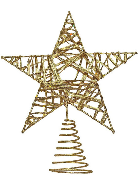 Κορυφή Μεταλλική Σπιράλ Άστρο Χρυσό 22x18cm Xmasfest 1133772