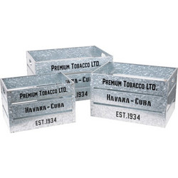 Σετ 3 Μεταλλικά Κουτιά Αποθήκευσης 51x35x28cm / 43x30x26cm / 36x25x23,5cm Urban Living 54100