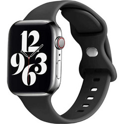Techsuit Watchband W031 Λουράκι Σιλικόνης Black (Apple Watch 42 / 44 / 45mm)