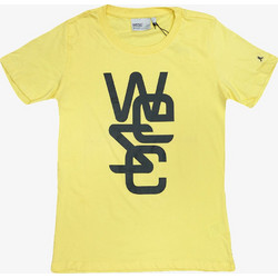 WESC Women Overlay T-Shirt - BLEACHED YELLOW - 121WE-00253-BLCHDYEL