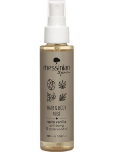 Messinian Spa Spicy Vanilla With Hemp & Cedarwood Oil Hair & Body Mist 100ml