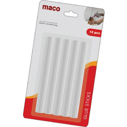 ΚΟΛΛΑ ΘΕΡΜΗΣ ΣΙΛΙΚΟΝΗΣ ΔΙΑΦΑΝΗ Φ11,2mm X 10 cm MACO (σετ 10τμχ) (ΚΑΡΤΕΛΑ)