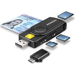 Axagon CRE-SMP2A Card Reader USB-A 2.0 για SD / microSD / Smart Card / SIM