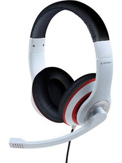 Gembird MHS-03-WTRDBK Gaming Headset Over Ear White