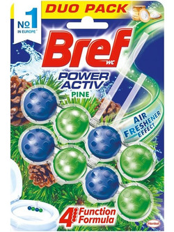 Καθαριστικό Αρωματικό Τουαλέτας Bref Power Active Pine - 2x50g