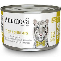 Amanova Adult 12 with Tuna & Shrimps in Broth 70gr