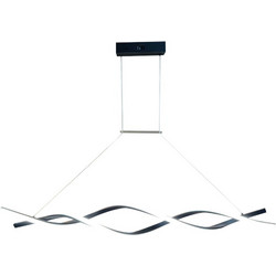 InLight Κρεμαστό φωτιστικό LED 40W 3CCT (by switch on base) σε μαύρο χρώμα D:120cm (6085-BL)